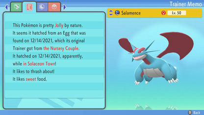 Pokemon Brilliant Diamond and Shining Pearl Salamence 6IV-EV Trained - Pokemon4Ever