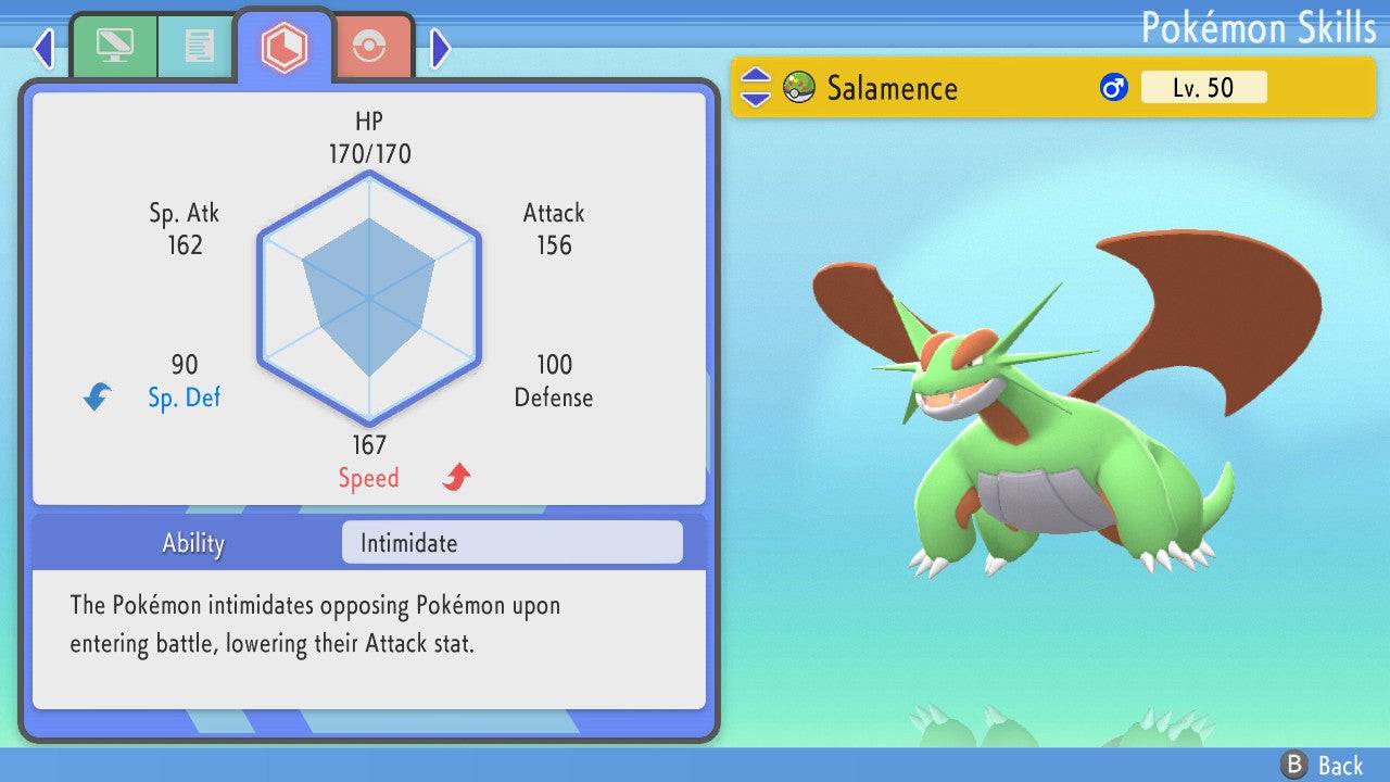 Pokemon Brilliant Diamond and Shining Pearl Salamence 6IV-EV Trained - Pokemon4Ever