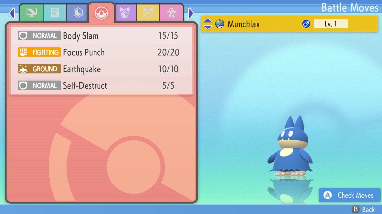 Pokemon Brilliant Diamond and Shining Pearl Munchlax 6IV-EV Trained - Pokemon4Ever