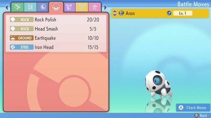 Pokemon Brilliant Diamond and Shining Pearl Aron 6IV-EV Trained - Pokemon4Ever