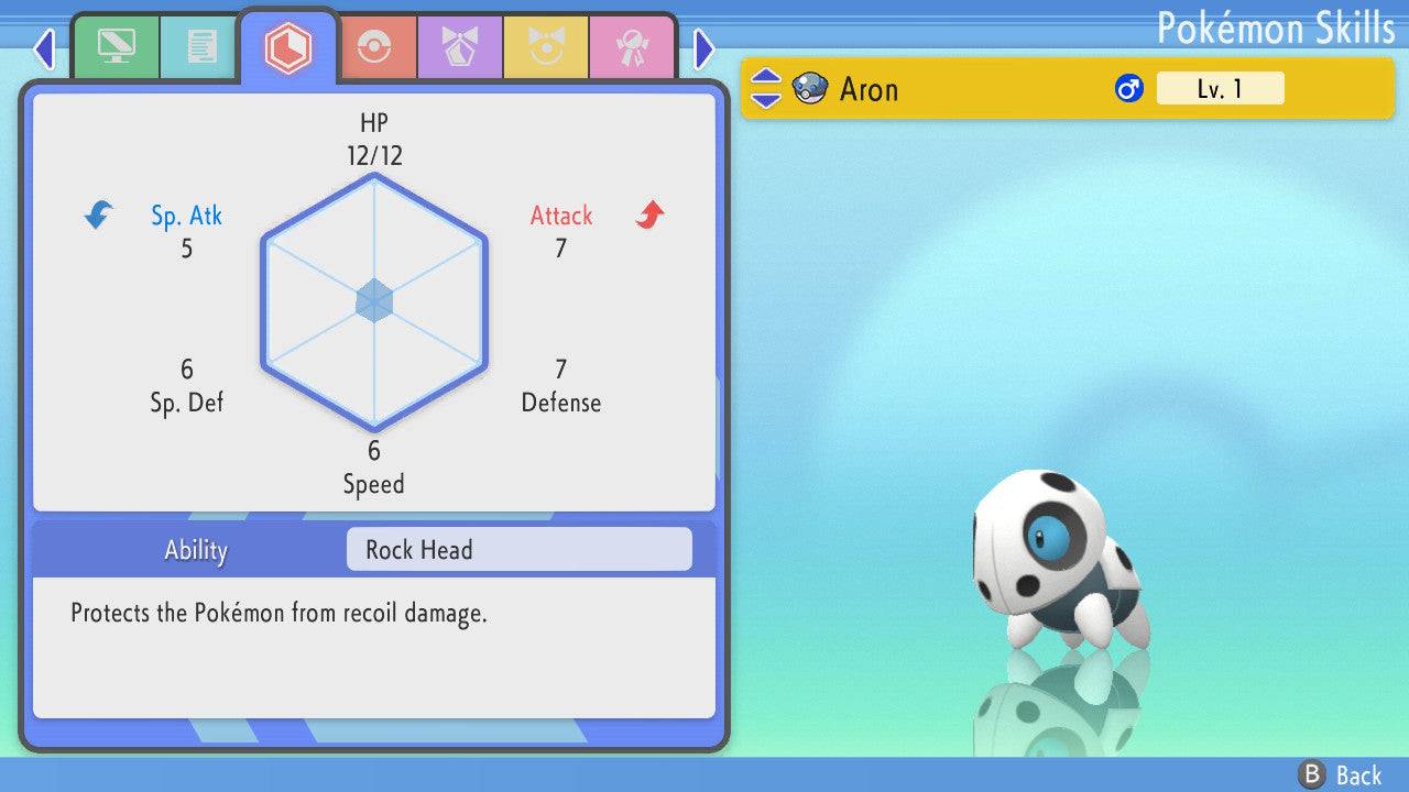 Pokemon Brilliant Diamond and Shining Pearl Aron 6IV-EV Trained - Pokemon4Ever