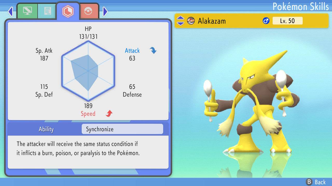 Pokemon Brilliant Diamond and Shining Pearl Alakazam 6IV-EV Trained - Pokemon4Ever