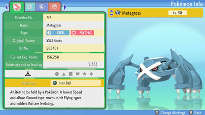 Pokemon Brilliant Diamond and Shining Pearl Metagross 6IV-EV Trained - Pokemon4Ever