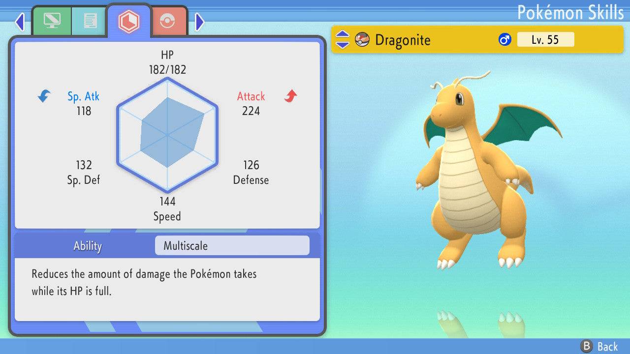 Pokemon Brilliant Diamond and Shining Pearl Dragonite 6IV-EV Trained - Pokemon4Ever