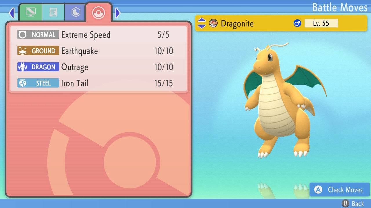 Pokemon Brilliant Diamond and Shining Pearl Dragonite 6IV-EV Trained - Pokemon4Ever