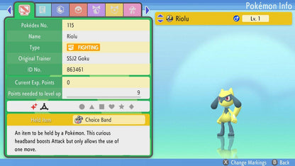 Pokemon Brilliant Diamond and Shining Pearl Riolu 6IV-EV Trained - Pokemon4Ever