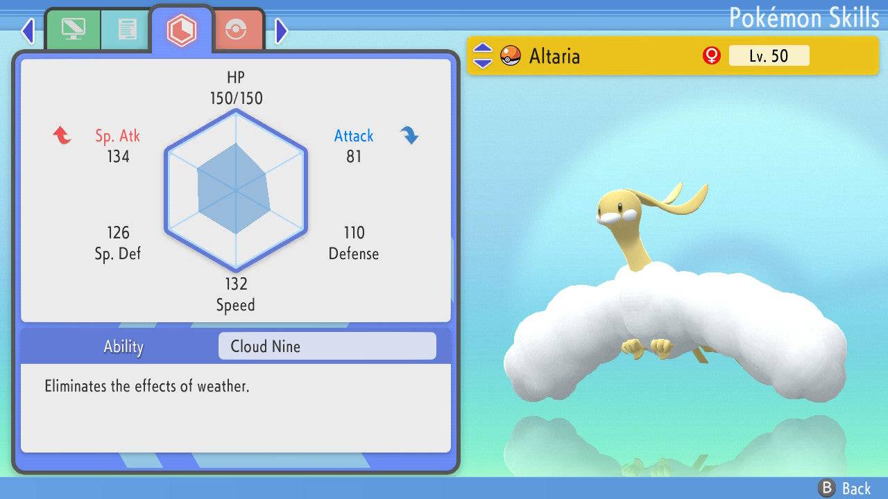Pokemon Brilliant Diamond and Shining Pearl Altaria 6IV-EV Trained - Pokemon4Ever