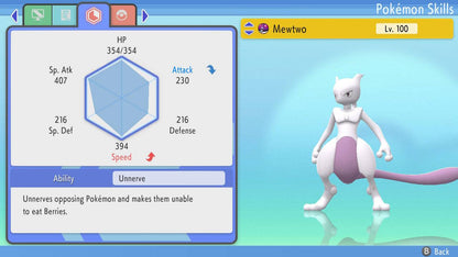 Pokemon Brilliant Diamond and Shining Pearl Mewtwo 6IV-EV Trained - Pokemon4Ever