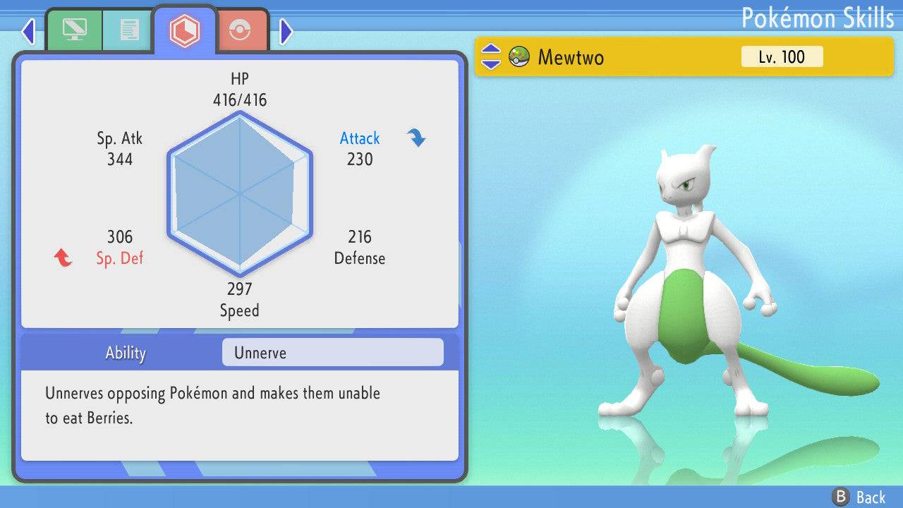 Pokemon Brilliant Diamond and Shining Pearl Mewtwo 6IV-EV Trained - Pokemon4Ever