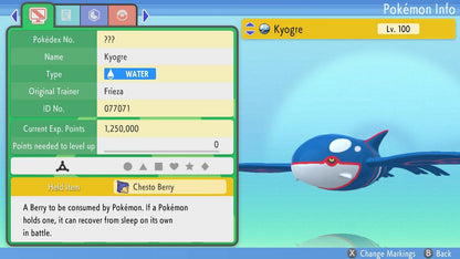 Pokemon Brilliant Diamond and Shining Pearl Kyogre 6IV-EV Trained - Pokemon4Ever