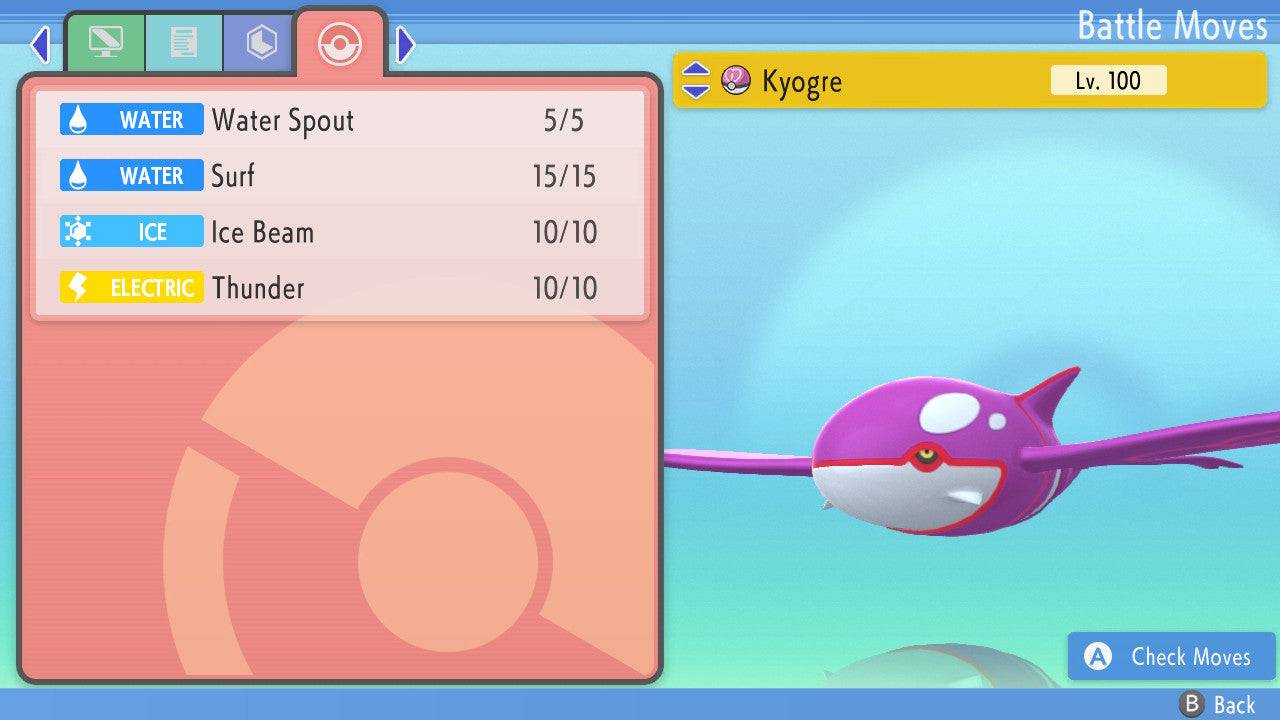 Pokemon Brilliant Diamond and Shining Pearl Kyogre 6IV-EV Trained - Pokemon4Ever