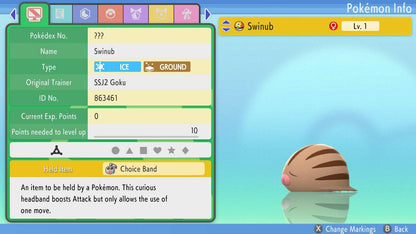 Pokemon Brilliant Diamond and Shining Pearl Swinub 6IV-EV Trained - Pokemon4Ever