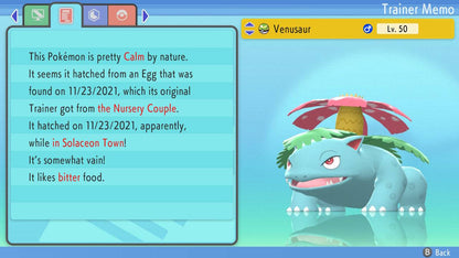 Pokemon Brilliant Diamond and Shining Pearl Venusaur 6IV-EV Trained - Pokemon4Ever