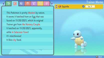 Pokemon Brilliant Diamond and Shining Pearl Squirtle 6IV-EV Trained - Pokemon4Ever