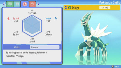 Pokemon Brilliant Diamond and Shining Pearl Dialga 6IV-EV Trained - Pokemon4Ever