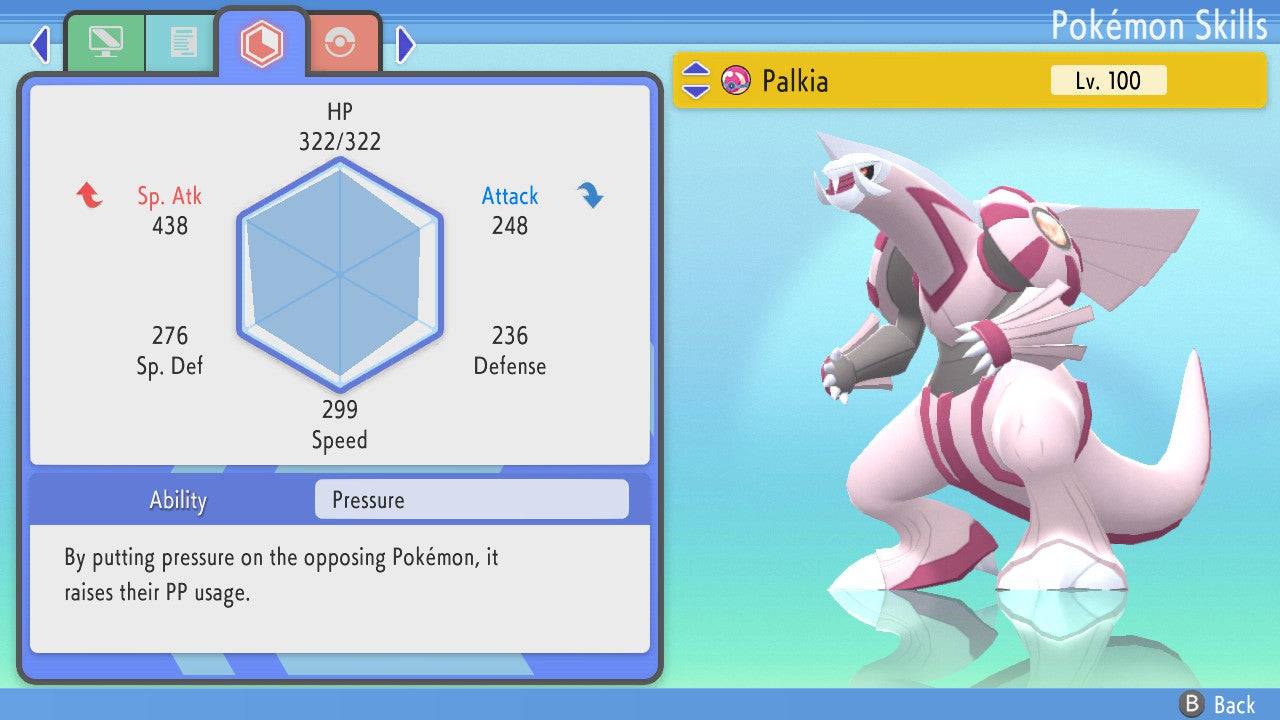 Pokemon Brilliant Diamond and Shining Pearl Palkia 6IV-EV Trained - Pokemon4Ever