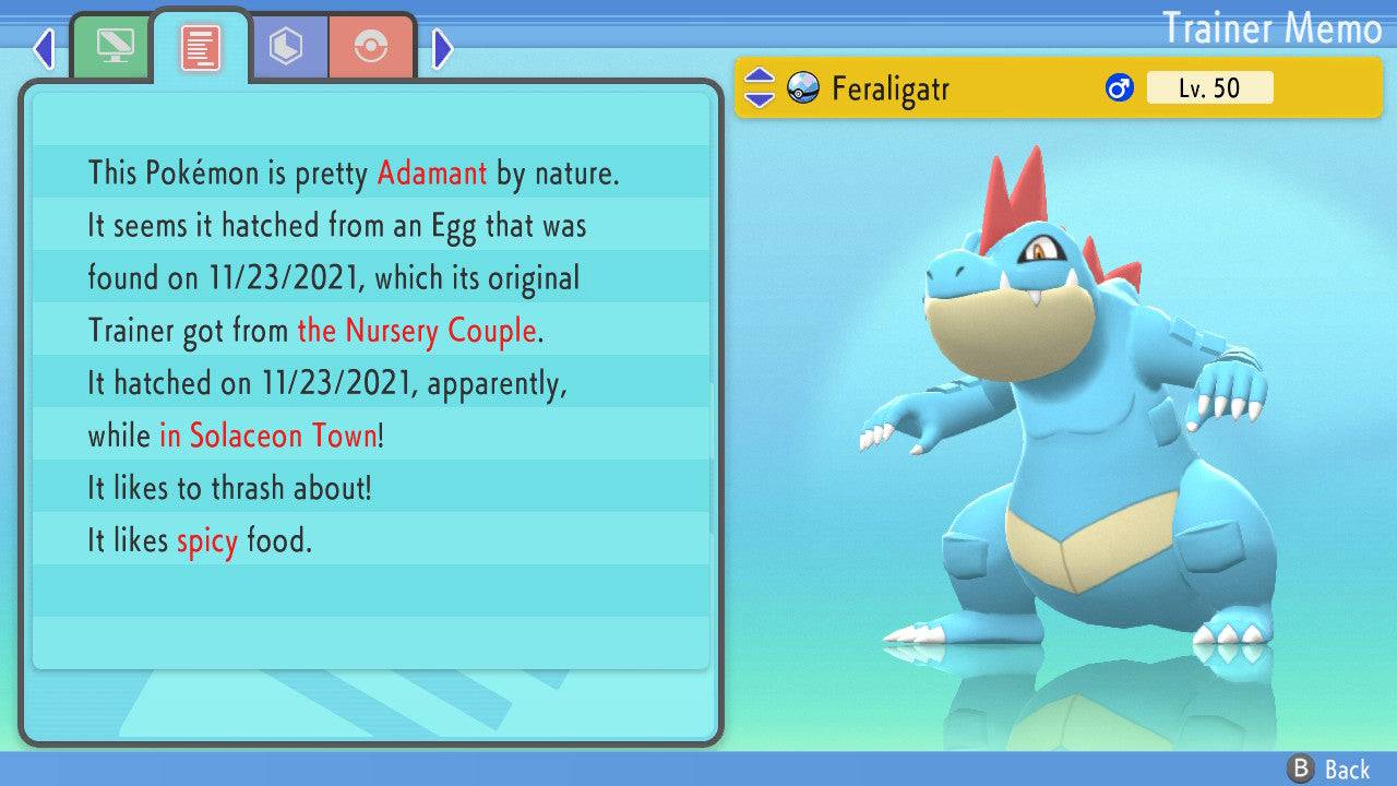 Pokemon Brilliant Diamond and Shining Pearl Feraligatr 6IV-EV Trained - Pokemon4Ever