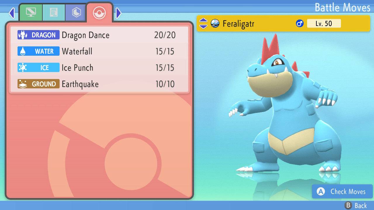 Pokemon Brilliant Diamond and Shining Pearl Feraligatr 6IV-EV Trained - Pokemon4Ever