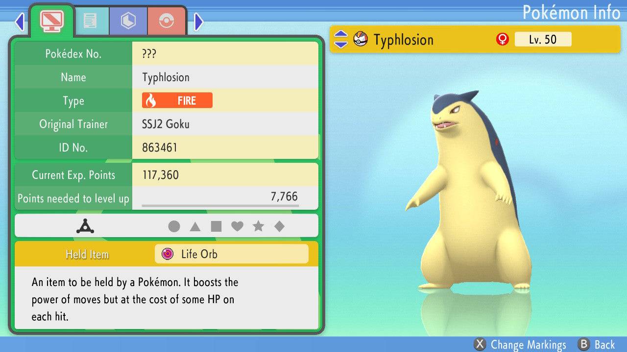 Pokemon Brilliant Diamond and Shining Pearl Typhlosion 6IV-EV Trained - Pokemon4Ever