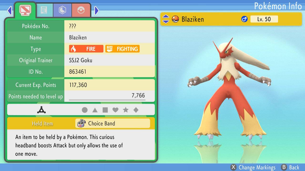 Pokemon Brilliant Diamond and Shining Pearl Blaziken 6IV-EV Trained - Pokemon4Ever