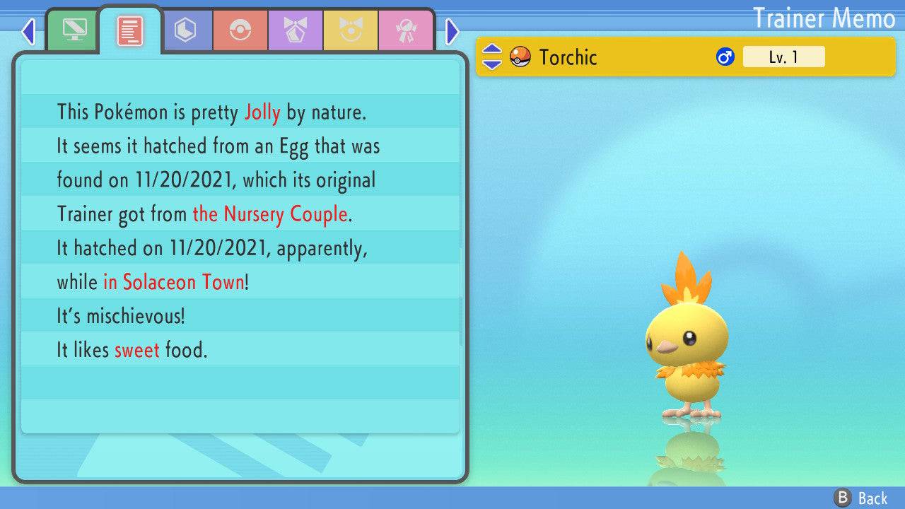 Pokemon Brilliant Diamond and Shining Pearl Torchic 6IV-EV Trained - Pokemon4Ever