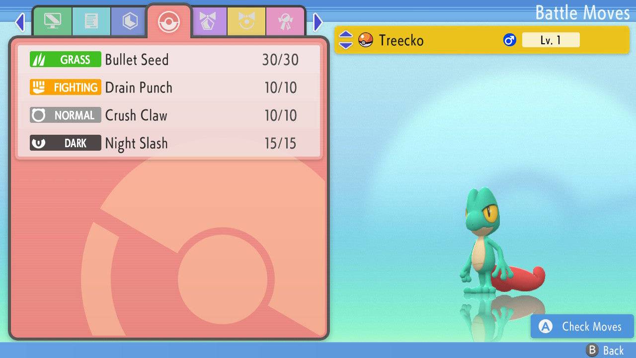 Pokemon Brilliant Diamond and Shining Pearl Treecko 6IV-EV Trained - Pokemon4Ever