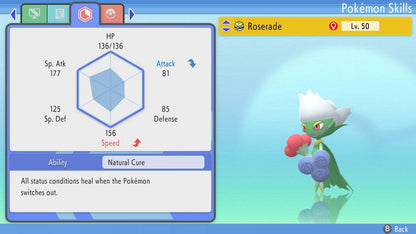 Pokemon Brilliant Diamond and Shining Pearl Roserade 6IV-EV Trained - Pokemon4Ever