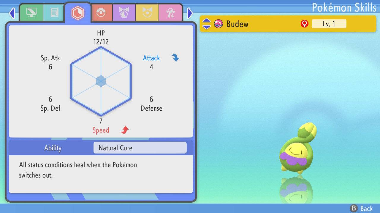 Pokemon Brilliant Diamond and Shining Pearl Budew 6IV-EV Trained - Pokemon4Ever