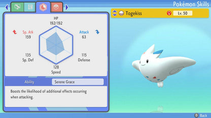Pokemon Brilliant Diamond and Shining Pearl Togekiss 6IV-EV Trained - Pokemon4Ever