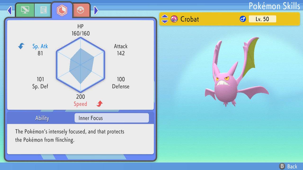 Pokemon Brilliant Diamond and Shining Pearl Crobat 6IV-EV Trained - Pokemon4Ever