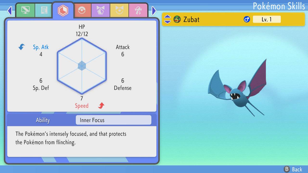 Pokemon Brilliant Diamond and Shining Pearl Zubat 6IV-EV Trained - Pokemon4Ever