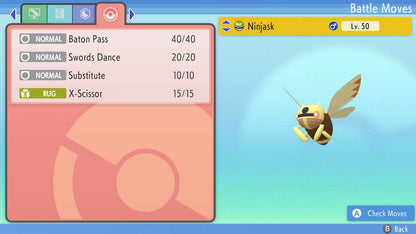 Pokemon Brilliant Diamond and Shining Pearl Ninjask 6IV-EV Trained - Pokemon4Ever