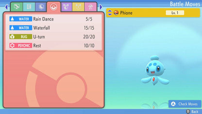 Pokemon Brilliant Diamond and Shining Pearl Phione 6IV-EV Trained - Pokemon4Ever