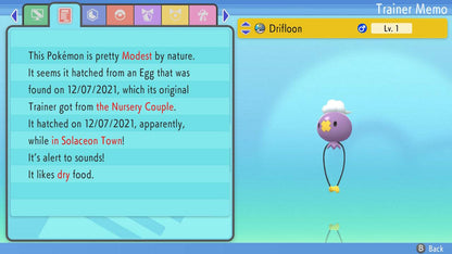 Pokemon Brilliant Diamond and Shining Pearl Drifloon 6IV-EV Trained - Pokemon4Ever