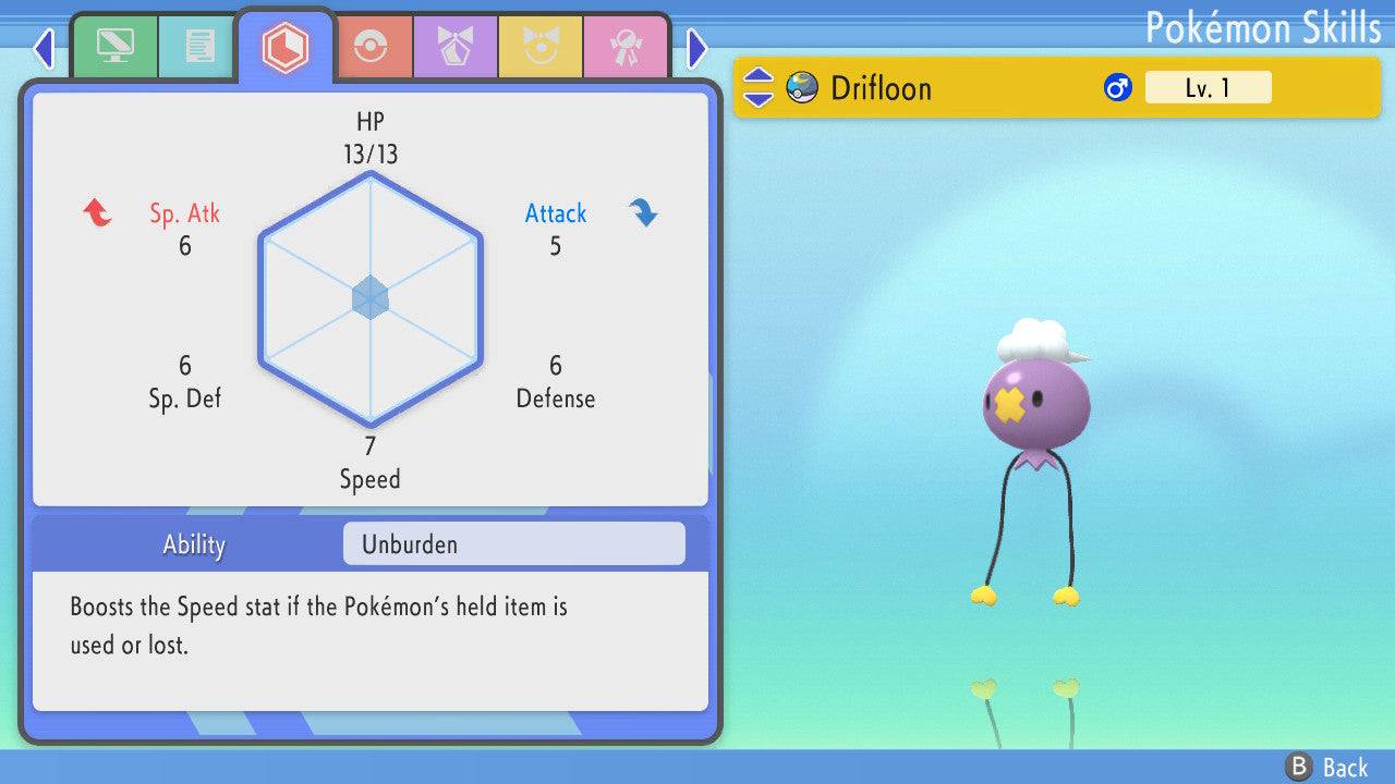 Pokemon Brilliant Diamond and Shining Pearl Drifloon 6IV-EV Trained - Pokemon4Ever