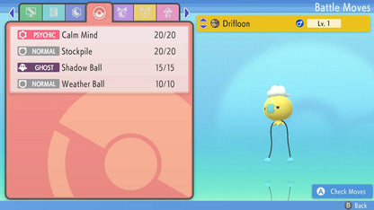 Pokemon Brilliant Diamond and Shining Pearl Drifloon 6IV-EV Trained - Pokemon4Ever