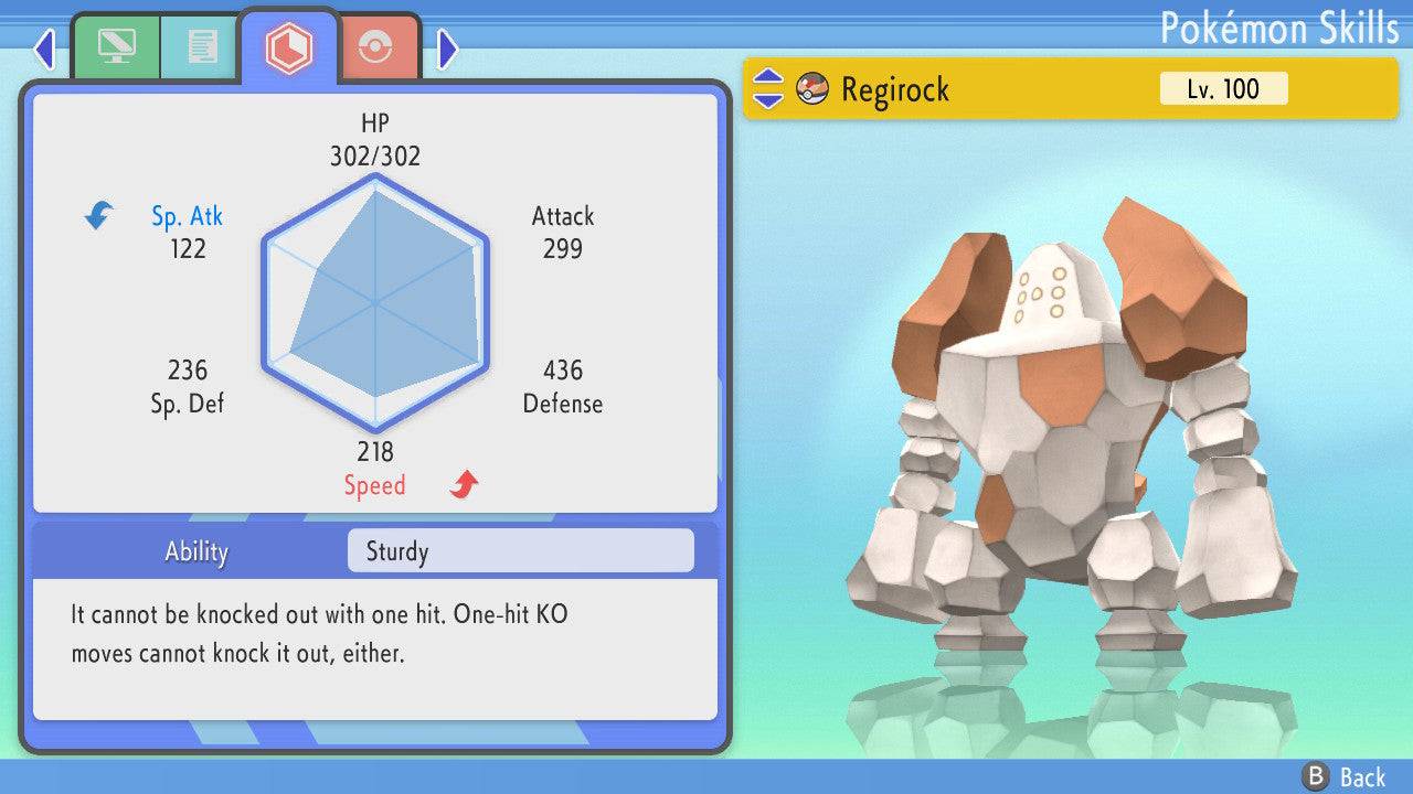 Pokemon Brilliant Diamond and Shining Pearl Regirock 6IV-EV Trained - Pokemon4Ever