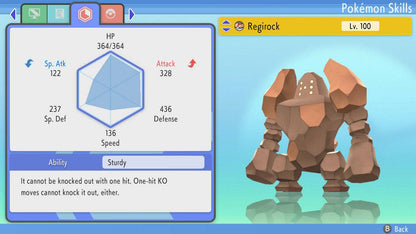 Pokemon Brilliant Diamond and Shining Pearl Regirock 6IV-EV Trained - Pokemon4Ever