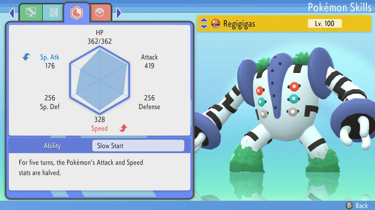Pokemon Brilliant Diamond and Shining Pearl Regigigas 6IV-EV Trained - Pokemon4Ever
