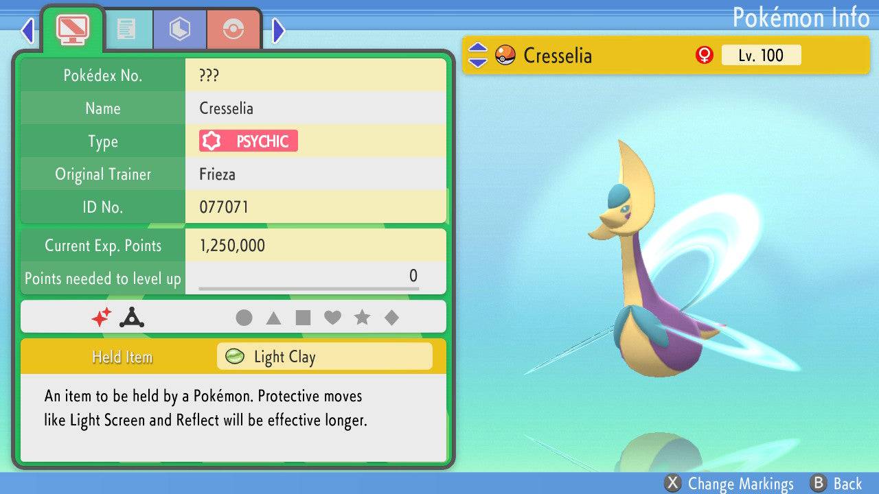 Pokemon Brilliant Diamond and Shining Pearl Cresselia 6IV-EV Trained - Pokemon4Ever