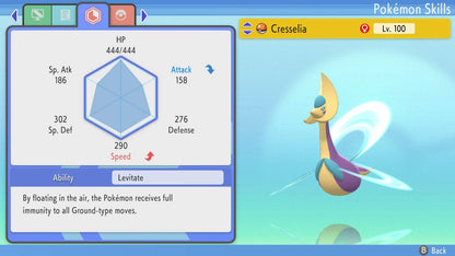 Pokemon Brilliant Diamond and Shining Pearl Cresselia 6IV-EV Trained - Pokemon4Ever