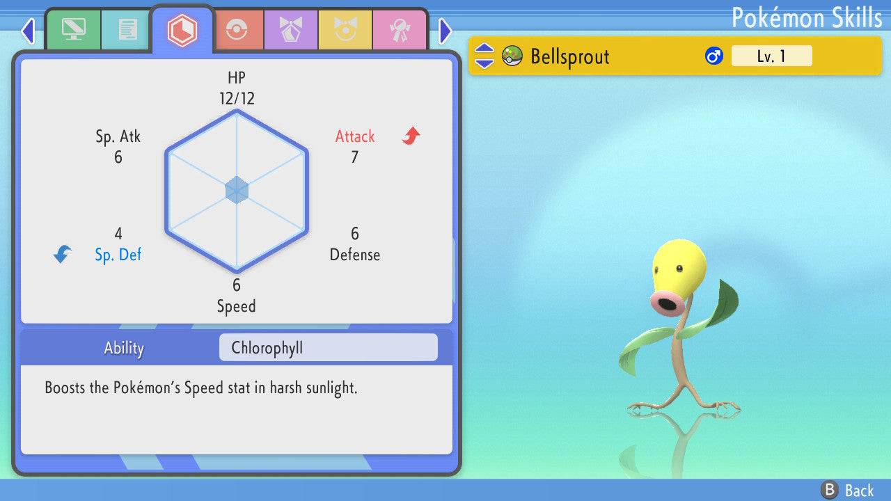 Pokemon Brilliant Diamond and Shining Pearl Bellsprout 6IV-EV Trained - Pokemon4Ever