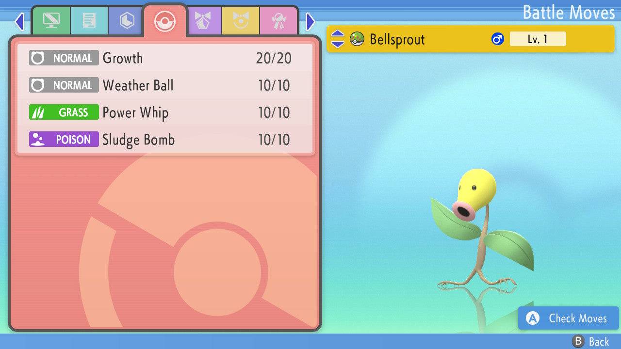 Pokemon Brilliant Diamond and Shining Pearl Bellsprout 6IV-EV Trained - Pokemon4Ever