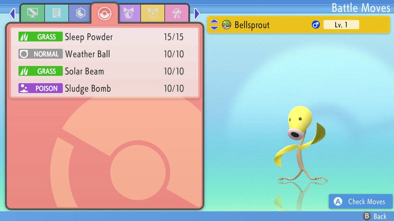 Pokemon Brilliant Diamond and Shining Pearl Bellsprout 6IV-EV Trained - Pokemon4Ever