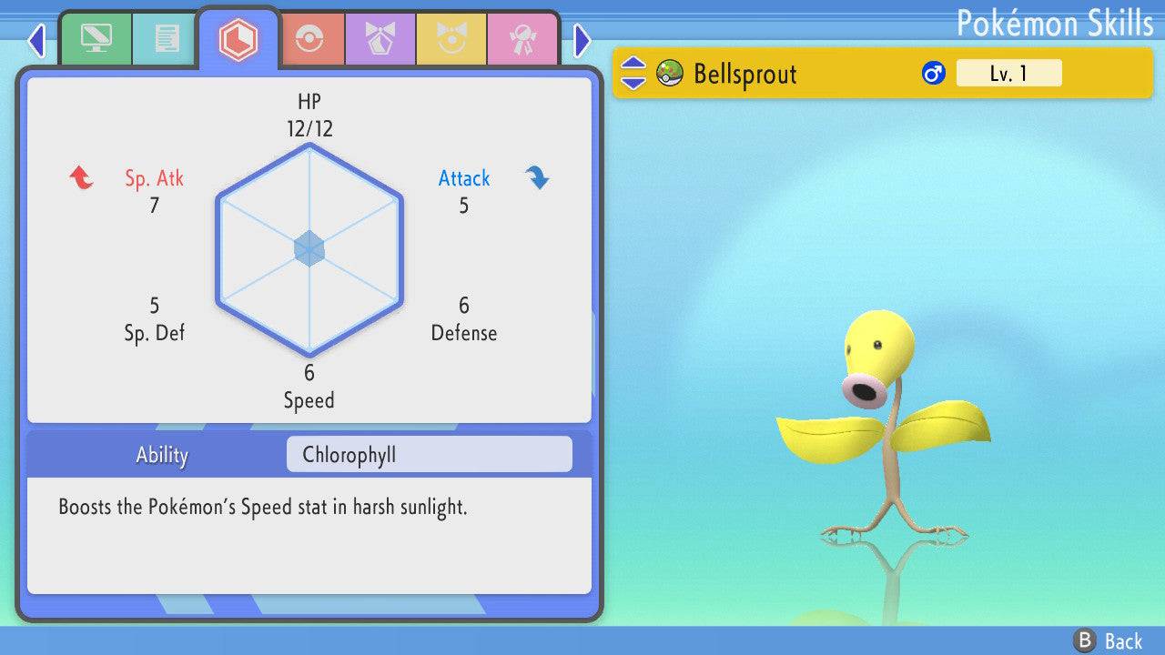 Pokemon Brilliant Diamond and Shining Pearl Bellsprout 6IV-EV Trained - Pokemon4Ever