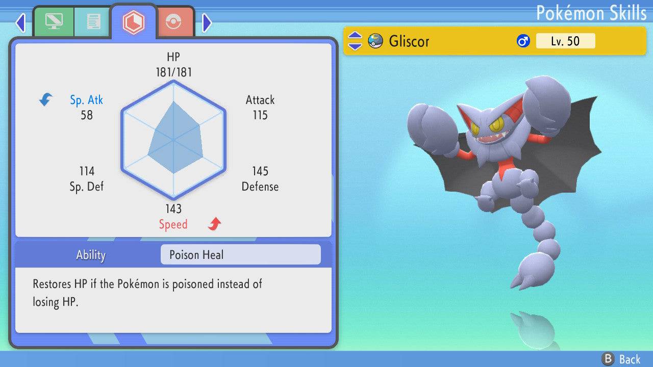 Como Conseguir Colmillo Agudo En Pokémon Gligar Pokémon Raro Per Diamante Brillante/Perla Brillante, Con Razor Fang E 6IV Ultra Lucido! Carta Olografica Pokemon - Foto 2