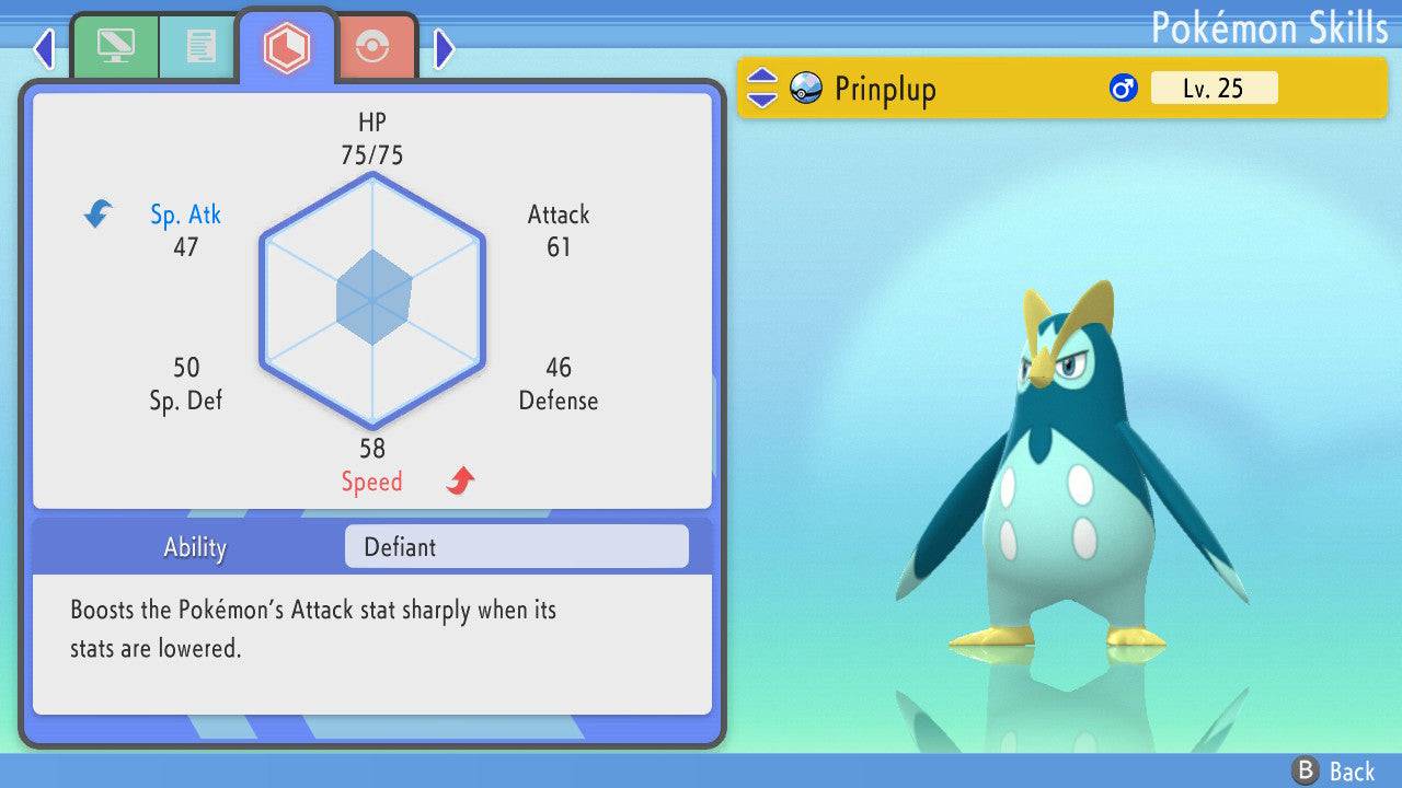 Pokemon Brilliant Diamond and Shining Pearl Hidden Ability Prinplup 6IV-EV Trained - Pokemon4Ever