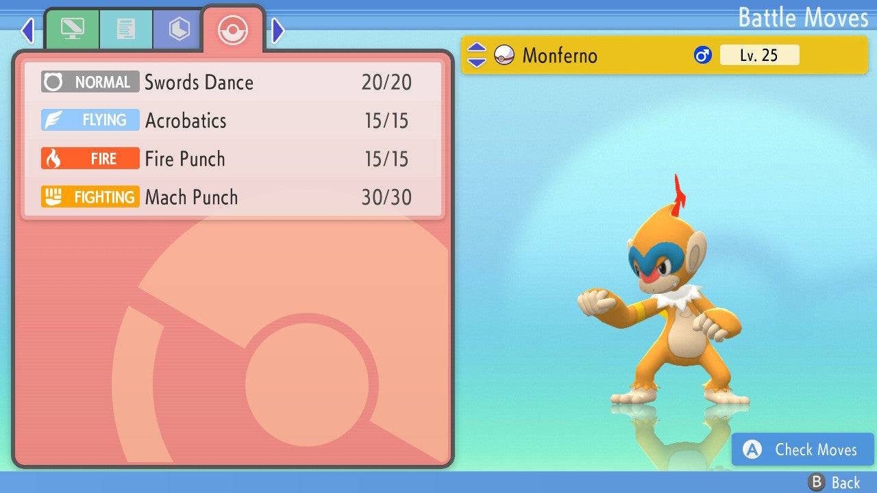 Pokemon Brilliant Diamond and Shining Pearl Hidden Ability Monferno 6IV-EV Trained - Pokemon4Ever