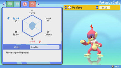 Pokemon Brilliant Diamond and Shining Pearl Hidden Ability Monferno 6IV-EV Trained - Pokemon4Ever