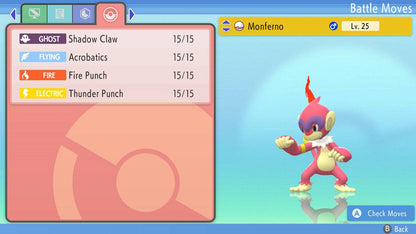 Pokemon Brilliant Diamond and Shining Pearl Hidden Ability Monferno 6IV-EV Trained - Pokemon4Ever